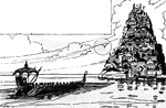 A scene from the story, <em>The Enchanted Island</em>.