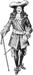 Example of the Cavalier style of clothing. The name Cavalier originally related to political and social attitudes and behaviour, of which clothing was a very small part, but it has subsequently become strongly identified with the fashionable clothing of the court at the time for supporters of King Charles I and his son Charles II during the English Civil War, the Interregnum, and the Restoration (1642 – c. 1679).