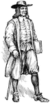 Costume of a quaker from Pennsylvania.