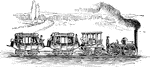 A railroad train in New York State, 1831.