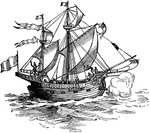 Magellan's ship that sailed around the world.
