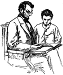President Lincoln and his son Tad.