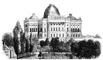 Capitol at Washington before the extension.