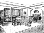 "The 'Byron' dining room. Georgian furniture. &mdash;Kinne, 1920