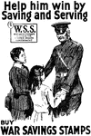 A War Savings Stamps poster from World War I.