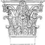"The favorite order was the richly-decorated Corinthian, the beauty of which the Romans strove to increase by adding to it a fulness and strength such as the Greeks never succeeded in attaining." &mdash;D'Anvers, 1895