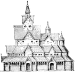 "Church at Hitterdal, Norway." &mdash;D'Anvers, 1895