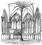 "The Chapter-House, Salisbury Cathedral." &mdash;D'Anvers, 1895