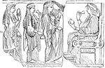 "Bas-relief from the Harpy tomb. In the British Museum." &mdash;D'Anvers, 1895