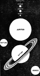 The celestial bodies that revolve around the sun and receive light and heat from it. This diagram shows the comparative sizes of the planets.