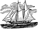 A sailing vessel with two or three masts. Vessels of this class are built for fast sailing and are provided with fore-and-aft sails. Many different kinds of schooners are employed, but the two chief classes are those known as for-and-aft rigged and the topsail schooner.