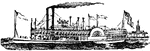 A vessel propelled by the agency of steam, which agent acts either on a screw or on paddles. Inventors began to give attention to improvements in navigation as soon as machines were constructed to successfully employ steam as a propelling agency.