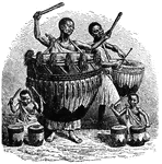 A group of Congo musicians.