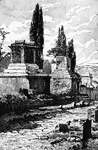 Tombs for the ancient people of Pompeii.