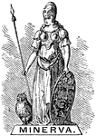 "Heathen Deities: Minerva"-Willson, 1859.