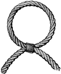 A loop made in a rope by crossing the two parts and seizing them together.