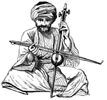 The rebec is a bowed stringed instrument. It usually has three strings and is played under chin like a violin.