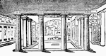 This illustration shows a house built in the ancient city of Pompeii.