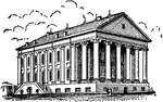 This illustration shows the capital building for the state of Virginia. It can be found in the city of Richmond.