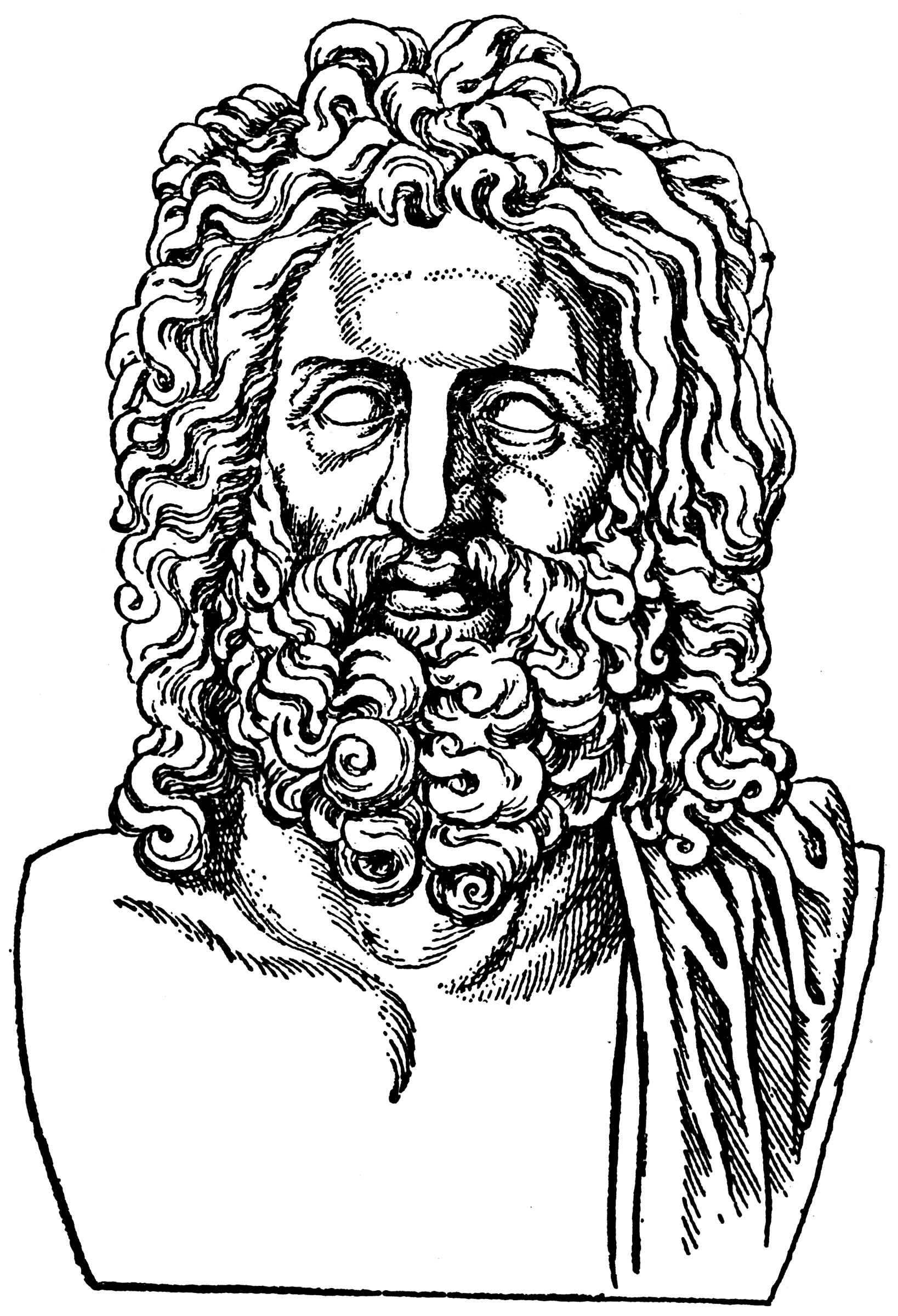 Бог Бог древней Греции Зевс лицо
