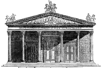 The temple of Jupiter Capitolinus at Rome.
