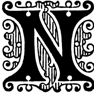 N, Ornate initial | ClipArt ETC