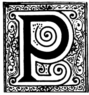 P, Ornate initial | ClipArt ETC