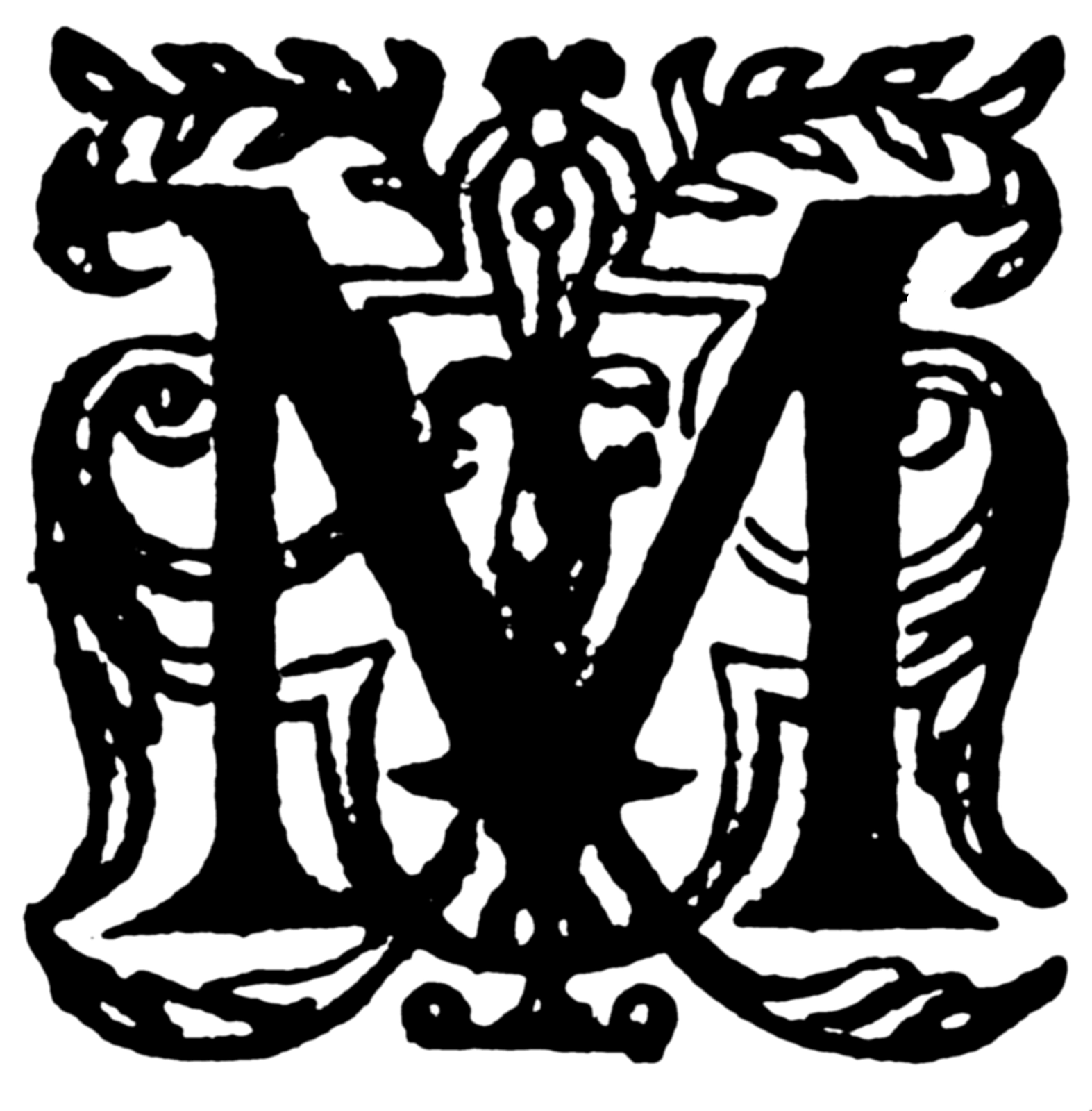 M, Ornate initial | ClipArt ETC