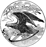 The official seal of the U.S. state of Alabama in 1889.