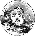 The official seal of the U.S. state of Connecticut in 1889.