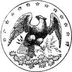 The official seal of the U.S. state of Florida in 1889.