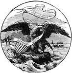 The official seal of the U.S. state of Illinois in 1889.