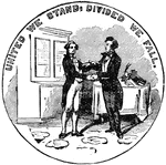 The official seal of the U.S. state of Kentucky in 1889.