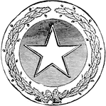 The official seal of the U.S. state of Texas in 1889.
