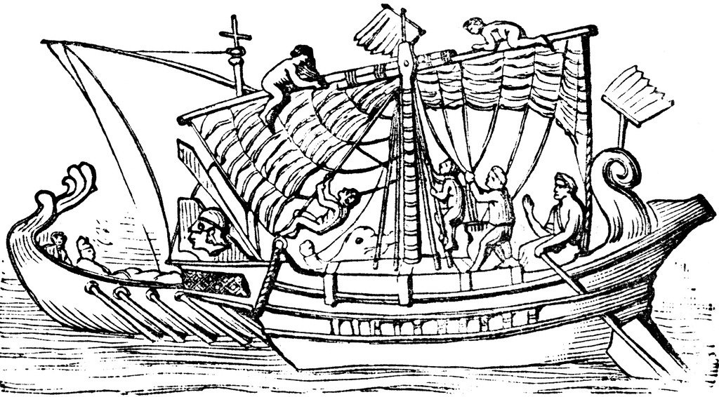 roman ship clipart
