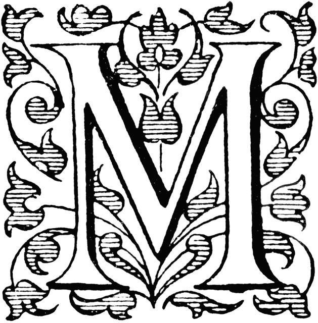 M, Ornate | ClipArt ETC