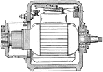 Section of Splitdorf generator showing controller.