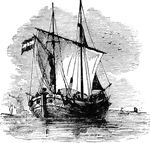 A Dutch fishing vessel used in the North Sea, particularly in the cod and herring fisheries. It is rigged with two masts, and somewhat resembles a ketch.