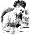 An adult woman with braided hair reading a book.