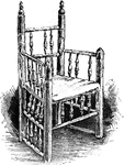 Elder Brewster's Chair. William Brewster was one a pilgrim who rode the Mayflower in 1620.