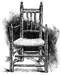 A chair belonging to Governor Carver.