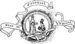 The Colonial Seal of Virginia.
