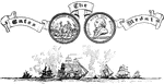 The Gates Medal shown above the defense of Charleston.