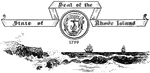 The Seal of the State of Rhode Island in 1790.