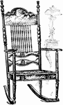 A large armed rocking chair.