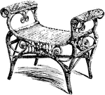 A fancy parlor chair or window seat.