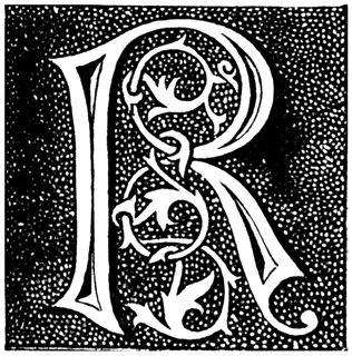 R, Ornate initial | ClipArt ETC