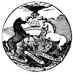 Seal of the commonwealth of Pennsylvania, 1904. Motto: Virtue, Liberty, Independence.