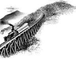 A rail ridgeway accross Mount Washington.