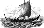 A Norse ship copied from one in Nordenskiold's <em>Voyage of the Vega</em>.